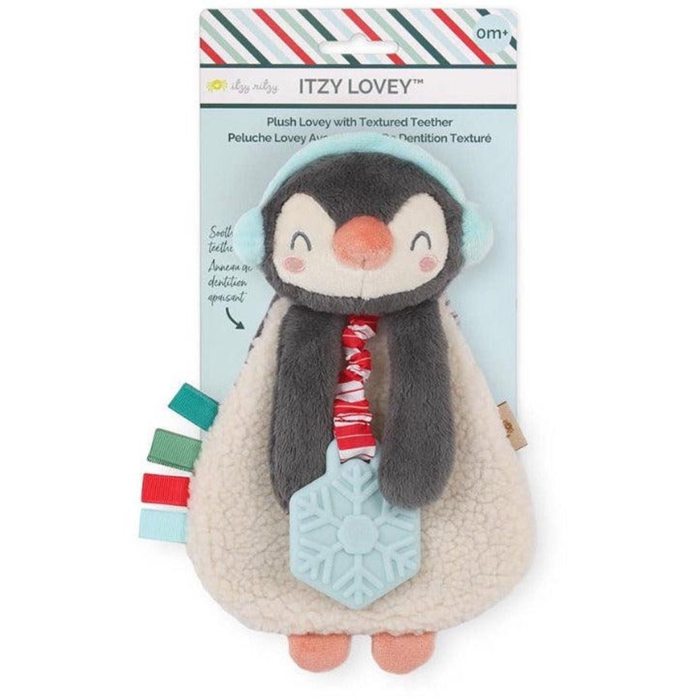 Itzy Lovey™ – Plush Comfort Toy with Silicone Teether & Sensory Features